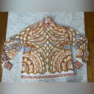 Women’s Size Large Perfectly Priscilla Forever Yours Print Top NWT